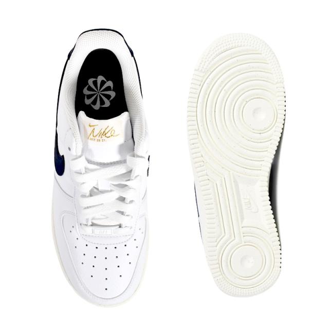 NIKE (ナイキ) W AIR FORCE 1 07 NN (ウィメンズ エア フォース 1 07 ネクスト ネイチャー) レディース ローカット スニーカー シューズ バッシュ バスケ 普段使い カジュアル ストリート WHITE/OBSIDIAN-PALE IVORY (ホワイト/ネイビー) FZ6768-100 FZ6768 100_3