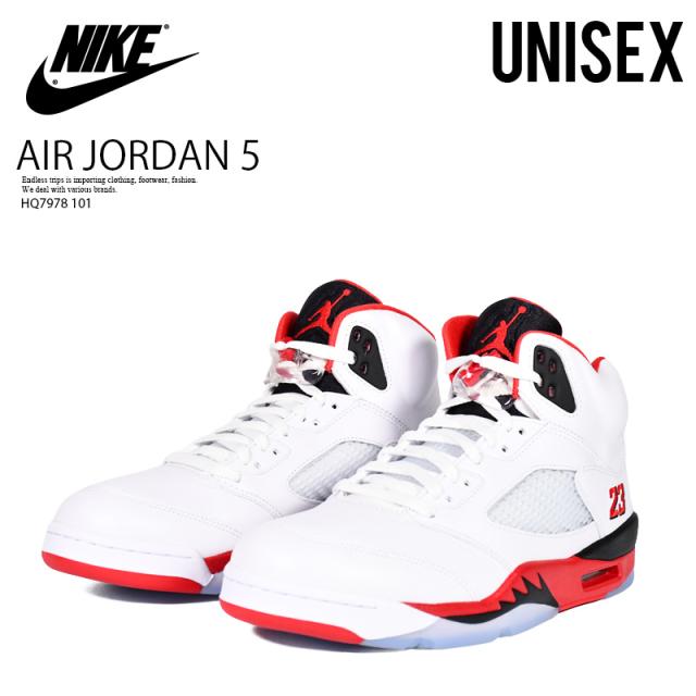 NIKE (ナイキ) AIR JORDAN 5 RETRO OG (エア ジョーダン 5 レトロ オリジナル) Fire Red Black Tongue ユニセックス 3/4カット スニーカー シューズ バッシュ カジュアル ストリート WHITE/FIRE RED-BLACK (ホワイト/レッド/ブラック) HQ7978-101 HQ7978 101