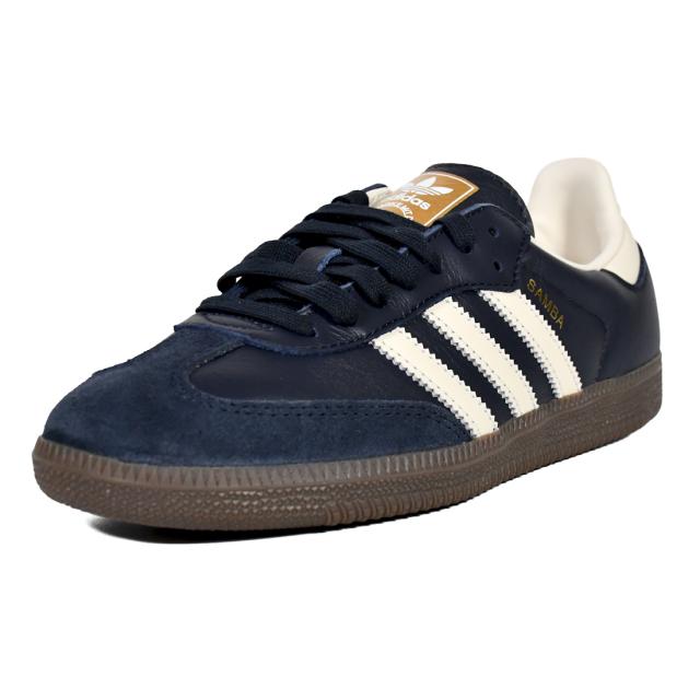 adidas (アディダス) SAMBA OG (サンバ オリジナル) レディース サイズ (ユニセックス モデル) ローカット スニーカー サッカー シューズ タウンユース 普段使い カジュアル ストリート アウトドア レトロ NTNAVY/CWHITE/GUM5 (ネイビー/ホワイト/ガム) ID2056 adidas (アディダス) SAMBA OG (サンバ オリジナル) レディース サイズ