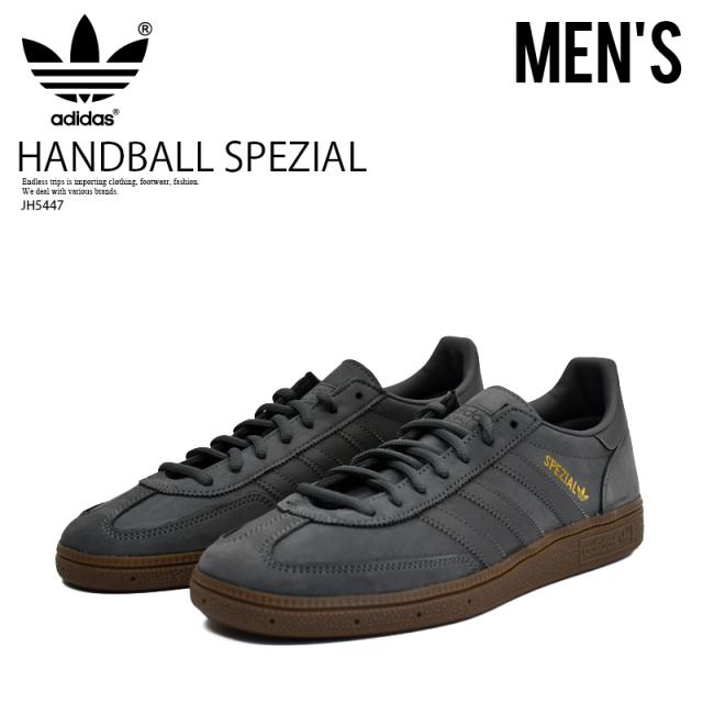 adidas (アディダス) HANDBALL SPEZIAL (ハンドボール スペツィアル) ユニセックス レディース メンズ ローカット スニーカー タウンユース 普段使い カジュアル ストリート アウトドア ローテク GREY FIVE/GREY FIVE/CARBON チャコール グレー/カーボン JH5447