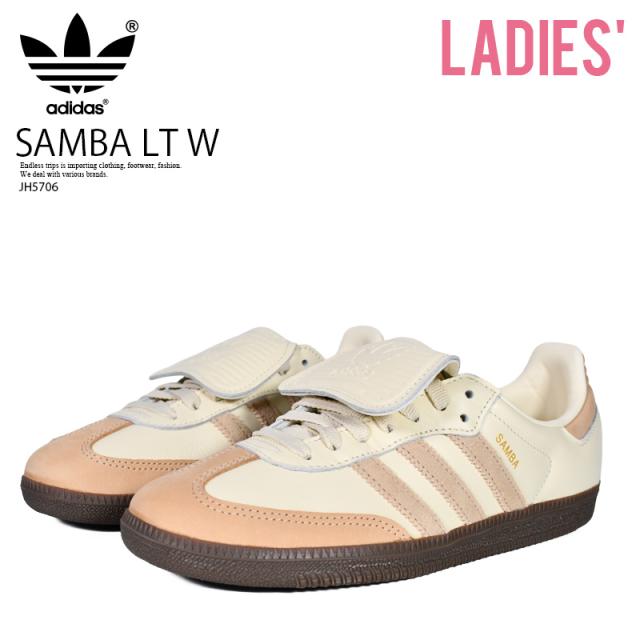 adidas (アディダス) SAMBA LT W (サンバ LT ウィメンズ) レディース ローカット スニーカー サッカー シューズ タウンユース 普段使い カジュアル アウトドア ストリート レトロ クラシック 名作 CREWHT/WARSAN/GOLDMT (クリーム/サンドストーン/ゴールド) JH5706