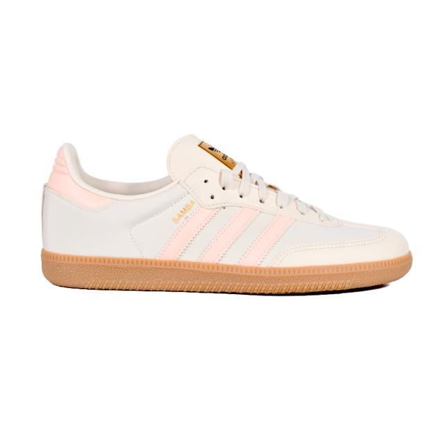 adidas アディダス SAMBA OG J (サンバ オリジナル J) レディース サイズ (キッズ モデル) ローカット スニーカー サッカー シューズ ナイロン タウンユース 普段使い カジュアル ストリート レトロ クラシック WONWHI/CLEORA/GUM3 (ベージュ/オレンジ/ガム) JH7598_1
