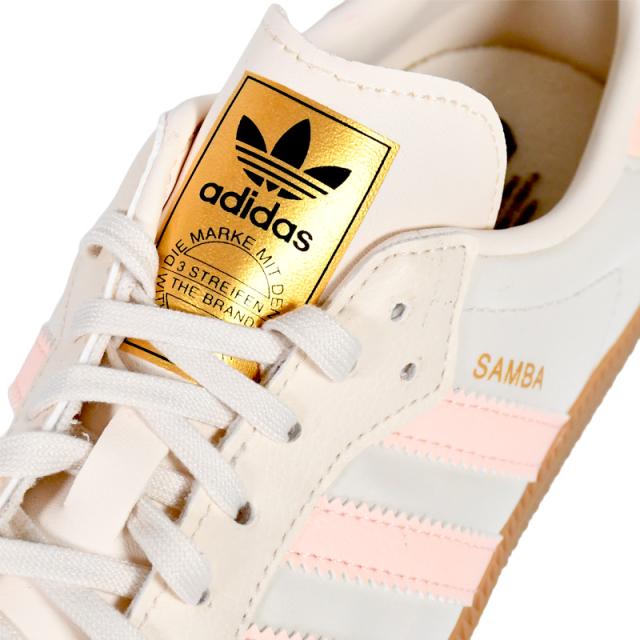 adidas アディダス SAMBA OG J (サンバ オリジナル J) レディース サイズ (キッズ モデル) ローカット スニーカー サッカー シューズ ナイロン タウンユース 普段使い カジュアル ストリート レトロ クラシック WONWHI/CLEORA/GUM3 (ベージュ/オレンジ/ガム) JH7598_6