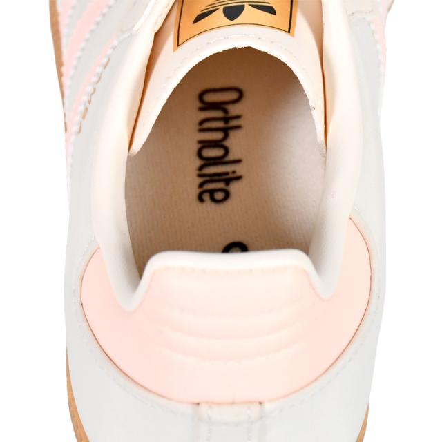 adidas アディダス SAMBA OG J (サンバ オリジナル J) レディース サイズ (キッズ モデル) ローカット スニーカー サッカー シューズ ナイロン タウンユース 普段使い カジュアル ストリート レトロ クラシック WONWHI/CLEORA/GUM3 (ベージュ/オレンジ/ガム) JH7598_7