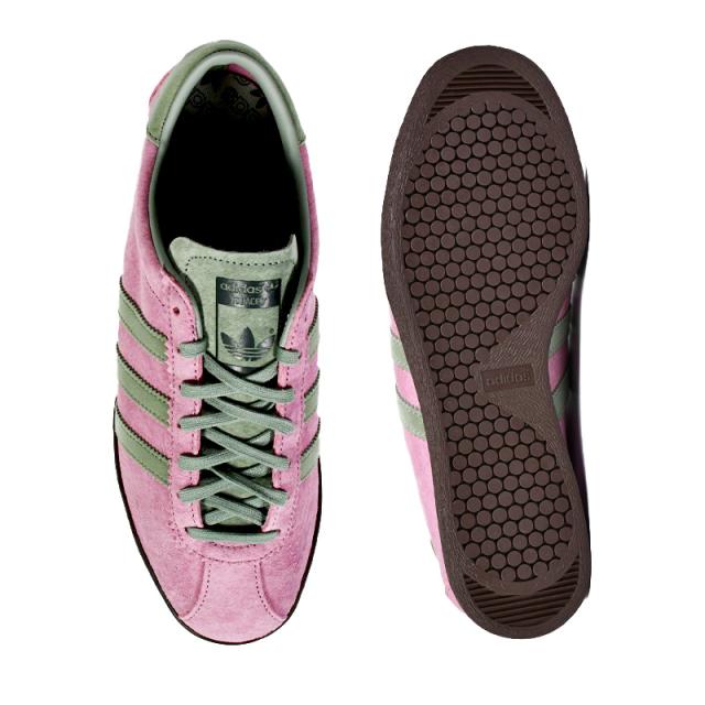 adidas (アディダス) TOBACCO (タバコ) ユニセックス メンズ レディース ローカット スニーカー フットウェア タウンユース ローテクスニーカー アウトドア ストリート スウェード 復刻 レトロ クラシック WONDER ORCHID/SILVER GREEN/DARK BROWN (ピンク/グリーン) JR2741