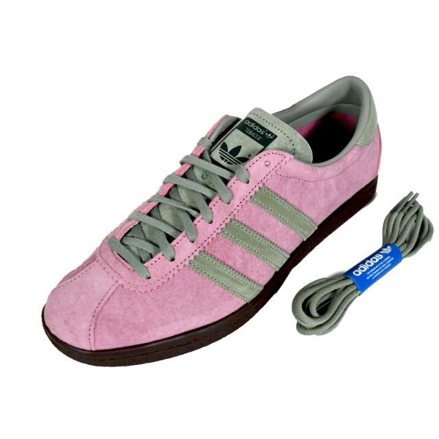 adidas (アディダス) TOBACCO (タバコ) ユニセックス メンズ レディース ローカット スニーカー フットウェア タウンユース ローテクスニーカー アウトドア ストリート スウェード 復刻 レトロ クラシック WONDER ORCHID/SILVER GREEN/DARK BROWN (ピンク/グリーン) JR2741