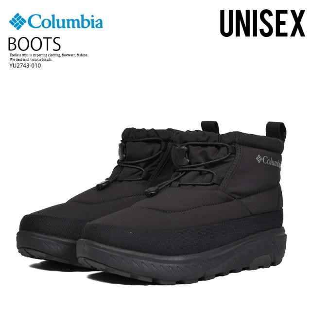 Columbia (コロンビア) YELLOWTAIL SHORTY WP OH (イエローテール ショーティ ウォータープルーフ オムニヒート) ユニセックス メンズ レディース ショート ブーツ スノー ウィンター アウトドア カジュアル 普段使い トレンド 黒 BLACK (ブラック) YU2743 010 YU2743-010