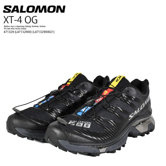 SALOMON (サロモン) XT-4 OG メンズ サイズ ローカット スニーカー 中厚底 ハイテク テックウェア ゴープコア Y2K スポーツミックス モード カジュアル ストリート アウトドア タウンユース 黒 (ブラック) L47132900 L47132900021 471329