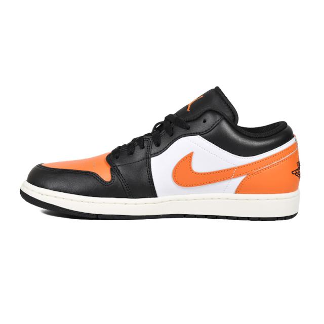 NIKE (ナイキ) AIR JORDAN 1 LOW (エア ジョーダン 1 ロー) メンズ ローカット スニーカー バスケットボール マイケル ジョーダン タウンユース 普段使い ストリート 黒 オレンジ BLACK/STARFISH-WHITE-SAIL (ブラック/スターフィッシュ/ホワイト セイル) 553558 081_2
