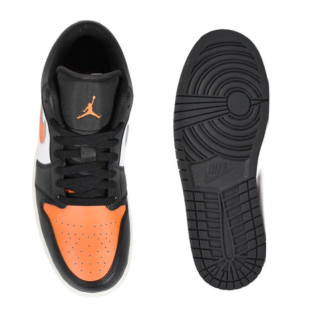 NIKE (ナイキ) AIR JORDAN 1 LOW (エア ジョーダン 1 ロー) メンズ ローカット スニーカー バスケットボール マイケル ジョーダン タウンユース 普段使い ストリート 黒 オレンジ BLACK/STARFISH-WHITE-SAIL (ブラック/スターフィッシュ/ホワイト セイル) 553558 081_3