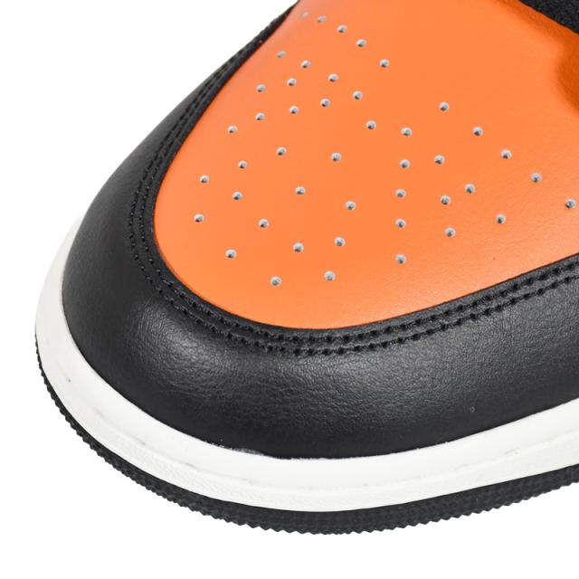 NIKE (ナイキ) AIR JORDAN 1 LOW (エア ジョーダン 1 ロー) メンズ ローカット スニーカー バスケットボール マイケル ジョーダン タウンユース 普段使い ストリート 黒 オレンジ BLACK/STARFISH-WHITE-SAIL (ブラック/スターフィッシュ/ホワイト セイル) 553558 081_5