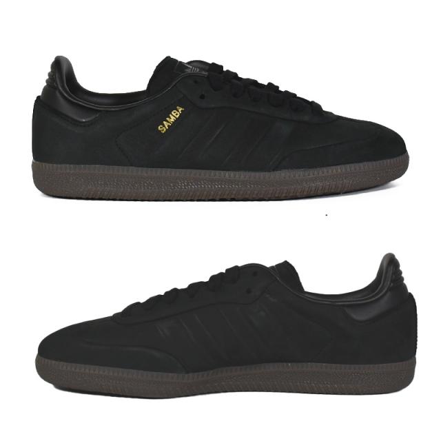 adidas (アディダス) SAMBA (サンバ) レディース サイズ (ユニセックス モデル) ローカット スニーカー サッカー フットウェア タウンユース デイリーユース 普段使い アウトドア ストリート レトロ クラシック CBLACK/CBLACK/GUM5 (コアブラック/ガム5) IG1237_2