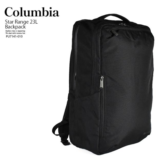 Columbia (コロンビア) Star Range 23L Backpack (スターレンジ 23L バックパック) スクエア型 リュック ノートPC収納 A4可 シンプル ミニマル ビジネス 通勤 通学 オフィス カジュアル 普段使い BLACK (ブラック) PU7159 010 PU7159-010