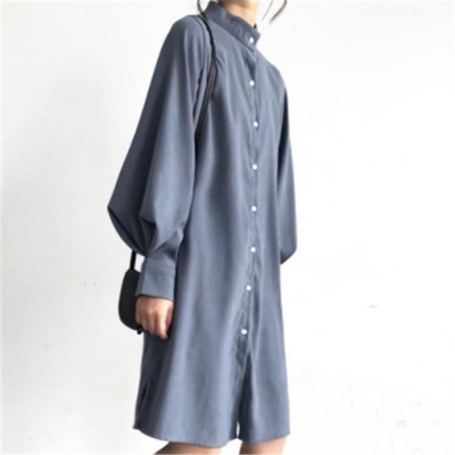 シャツワンピ ワンピースレディース ロング丈 シャツワンピース 送料無料 長袖 前開き ロングワンピ ゆったり 大きいサイズ 秋物の通販はau Pay マーケット Candyz Pro