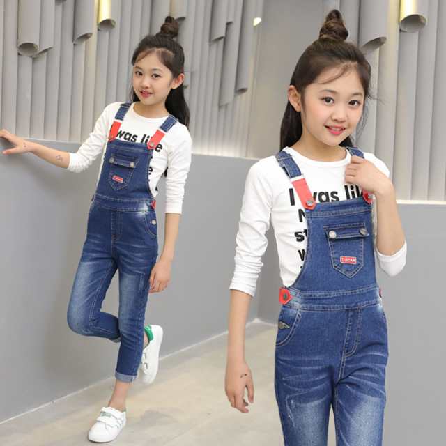 子供服 デニムサロペット 子供服 女の子 キッズ オーバーオール 子どもデニムパンツ オーバーホール デニム 女の子 9分丈 送料無料 の通販はau Pay マーケット Candyz Pro