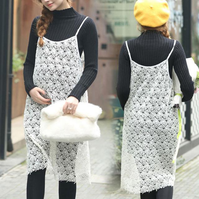 送料無料レース キャミワンピース マタニティ ノースリーブ 膝丈 総レース 無地 透かし感 妊娠 妊婦 マタニティー 産後兼用の通販はau Pay マーケット 吉成商店