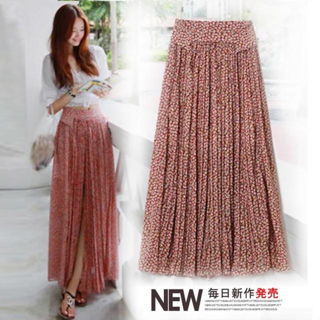 送料無料スカート ロングスカート 花柄 小花柄 レディース マキシ丈 フレア スリット入り ギャザー プリーツスカート ロング丈 ボトムスの通販はau Pay マーケット 吉成商店