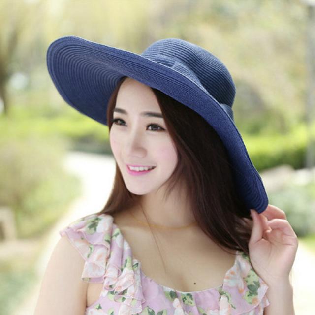 大きめリボン付きがアクセントに つば広 帽子 レディース 折りたたみ 麦わら帽子 Uv 折りたたみ帽子 つば広 ハット 紫外線対策 Uvハの通販はau Pay マーケット 吉成商店
