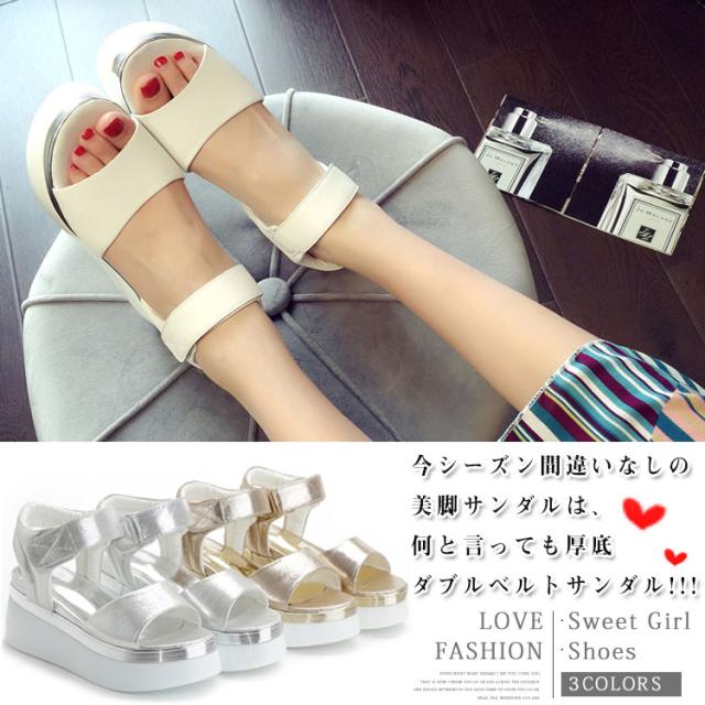 マジックテープで簡単着脱 サンダル レディース ミュール ウェッジ ウエッジソールサンダル 厚底サンダル スポーツサンダル コンフの通販はau Pay マーケット 吉成商店