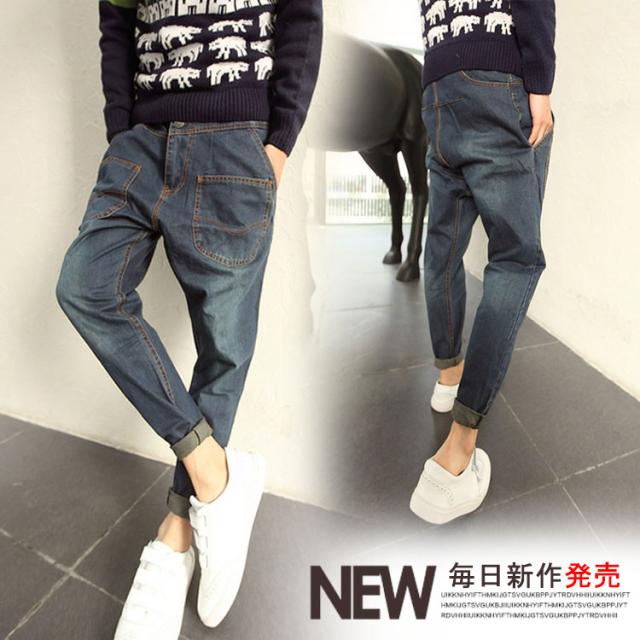 送料無料デニム サルエル ジーンズ サルエルパンツ テーパードパンツ クロップドパンツ デニムパンツ ダメージ加工 メンズ メンズファッの通販はau Pay マーケット 吉成商店