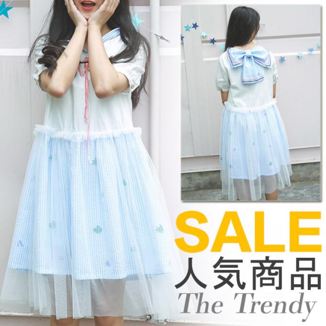 森ガール 海軍風 ワンピース Aライン セーラー服 セーラーワンピース マリン風 ワンピース フレアワンピース フェミニン 春夏 レディースの通販はau Pay マーケット 吉成商店