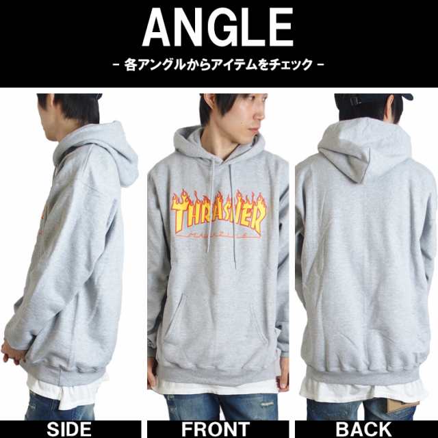 THRASHER パーカー スラッシャー スウェット プルオーバーパーカー FLAME LOGO HOOD メンズ レディース  [113102]の通販はau PAY マーケット - HIPHOP DOPE | au PAY マーケット－通販サイト