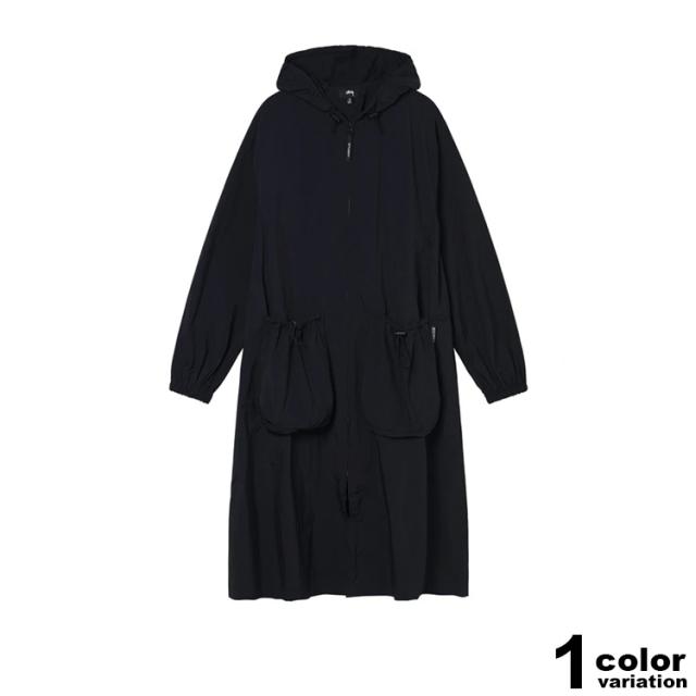 ステューシー STUSSY WOMEN ナイロン ジャケット  ROOMY LS HOOD DRESS レディース (stussy ジャケット アウター 211224 ストゥーシー スチューシー)
