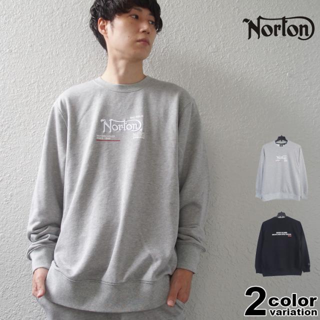 NORTON ノートン トレーナー クルーネック スウェット ベーシック 3D ロゴ トレーナー メンズ 大きいサイズ M-2XL [223N1305B] の通販は