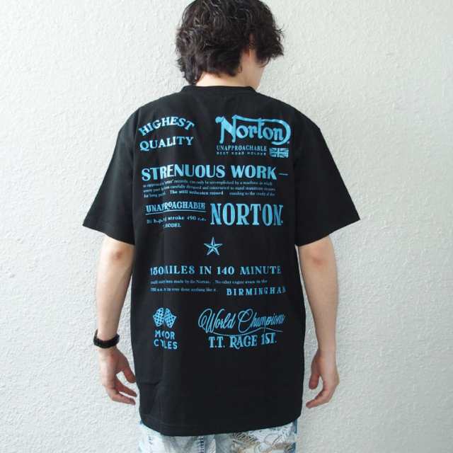 ノートン Tシャツ Norton JAPAN加工 レーシング TT モデル メタル T