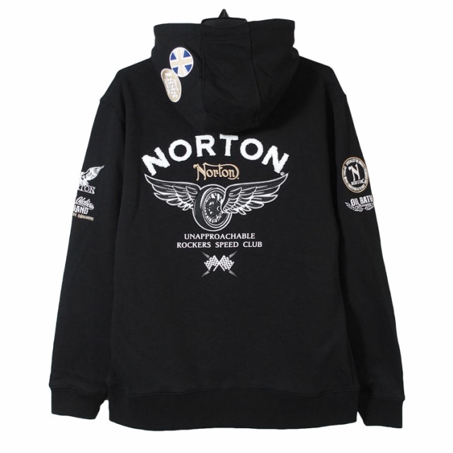 ノートン パーカー プルオーバー スウェット NORTON サガラ刺繍 プルパーカー 裏毛 メンズ 大きいサイズ M-2XL [243N1303B] 