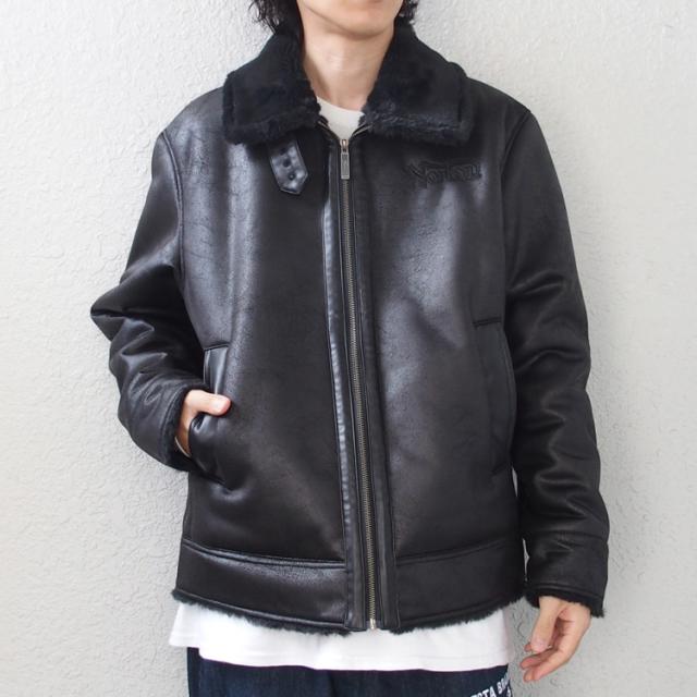 NORTON ノートン PU ライン フェイクムートン ジャケット レザー 