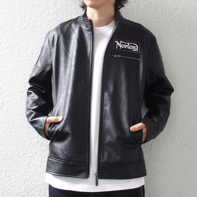 【☆漂う高級感☆】極美品 NORTON ダブル ライダースジャケットXL 激レア 243n1704b_2.jpg