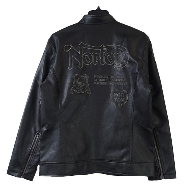 【☆漂う高級感☆】極美品 NORTON ダブル ライダースジャケットXL 激レア ノートン Norton 牛革 ライダースジャケット 着ぶくれしない