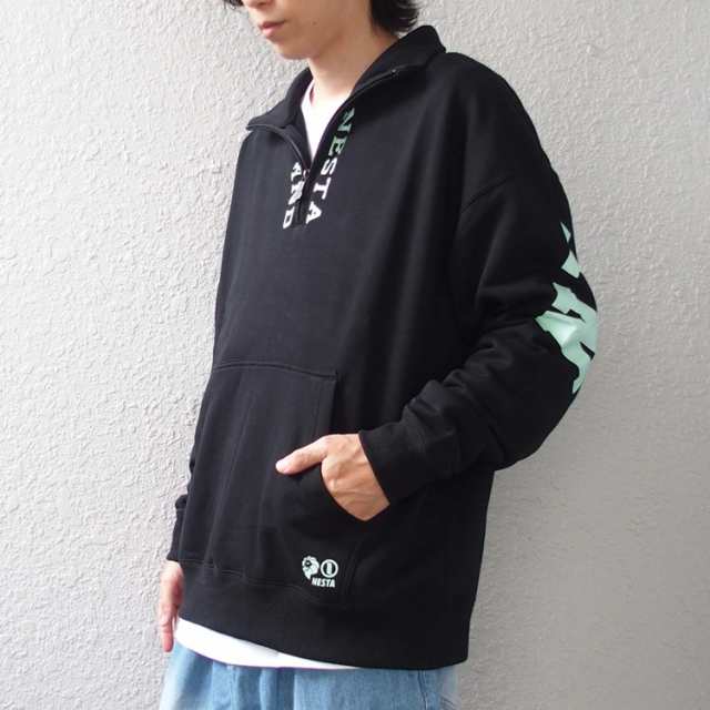 ネスタブランド トレーナー ハーフジップ スウェット NESTA BRAND 裏毛 跨ぎ ロゴ ハーフジップ プルオーバー(nesta brand トップス ネスタ 243NB1304B) の通販は
