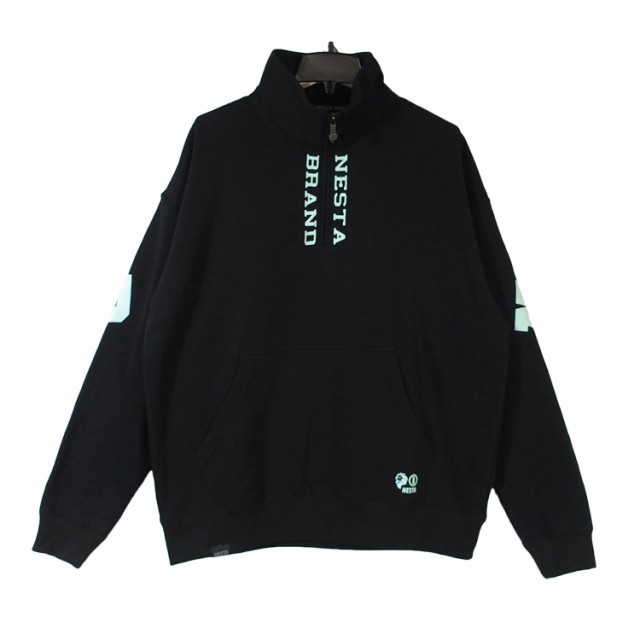 ネスタブランド トレーナー ハーフジップ スウェット NESTA BRAND 裏毛 跨ぎ ロゴ ハーフジップ プルオーバー(nesta brand トップス ネスタ 243NB1304B) の通販は