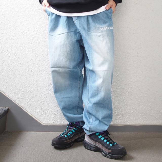 ネスタブランド デニムパンツ NESTA BRAND ライトオンス ワイド テーパード ジーンズ メンズ 大きいサイズ ボトムス [243NB1802B]_8
