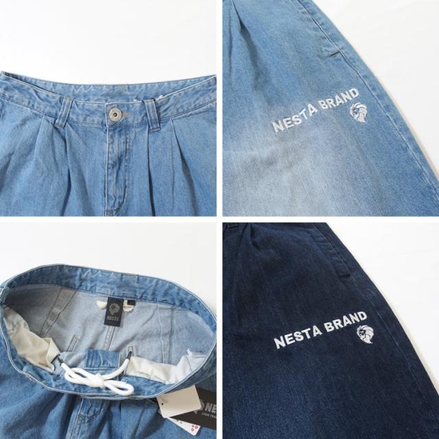 ネスタブランド デニムパンツ NESTA BRAND ライトオンス ワイド テーパード ジーンズ メンズ 大きいサイズ ボトムス [243NB1802B]_9