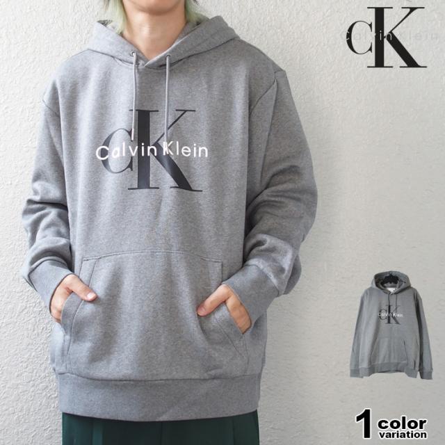 カルバンクライン パーカー プルオーバー   MONOLOGO FLEECE HOODIE スウェット フーディ 大きいサイズ 40BM800