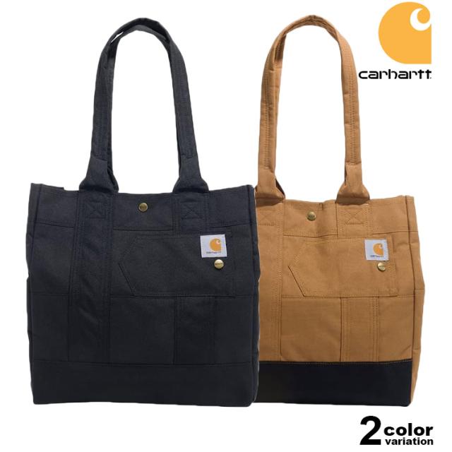カーハート スナップ トートバック carhartt VERTICAL SNAP TOTE BAG バッグ メンズ レディース ブラック ブラウン USモデル  [CB0380]