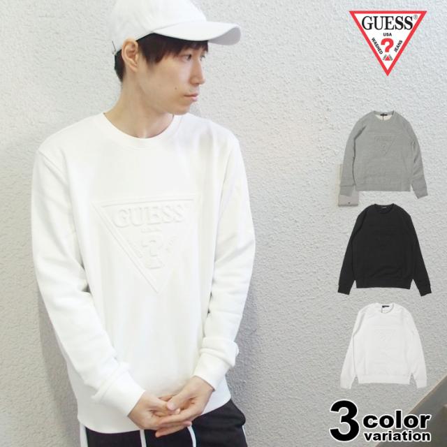 ゲス Guess トレーナー クルーネック スウェット Mi4k8531mi ﾄﾗｲｱﾝｸﾞﾙロゴ エンボス メンズ レディース の通販はau Pay マーケット Hiphop Dope