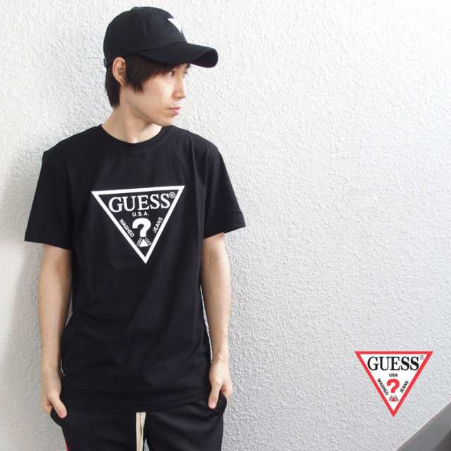 ゲス GUESS Tシャツ 半袖 メンズ レディース Original Triangle Logo