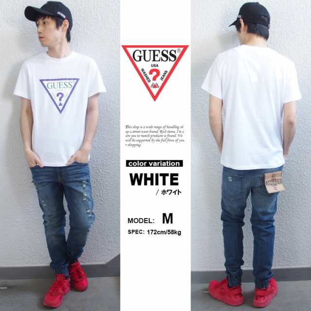 ゲス GUESS Tシャツ 半袖 メンズ レディース TRIANGLE LOGO TEE (guess ...