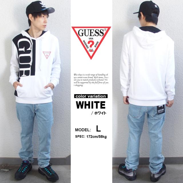 Guess パーカー Guess ゲス パーカー プルオーバー 定番 バイカラー トライアングルロゴ スウェット 裏毛 アメカジ メンズ レディーの通販はau Pay マーケット Hiphop Dope
