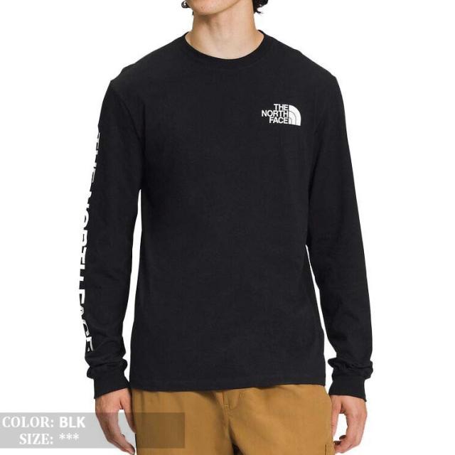 ザ ノースフェイス Tシャツ 長袖 ロンT THE NORTH FACE M L/S TNF SLEEVE HIT TEE 袖ロゴ ブランドロゴ ブラック 黒 大きいサイズ NF01811P USライン_8