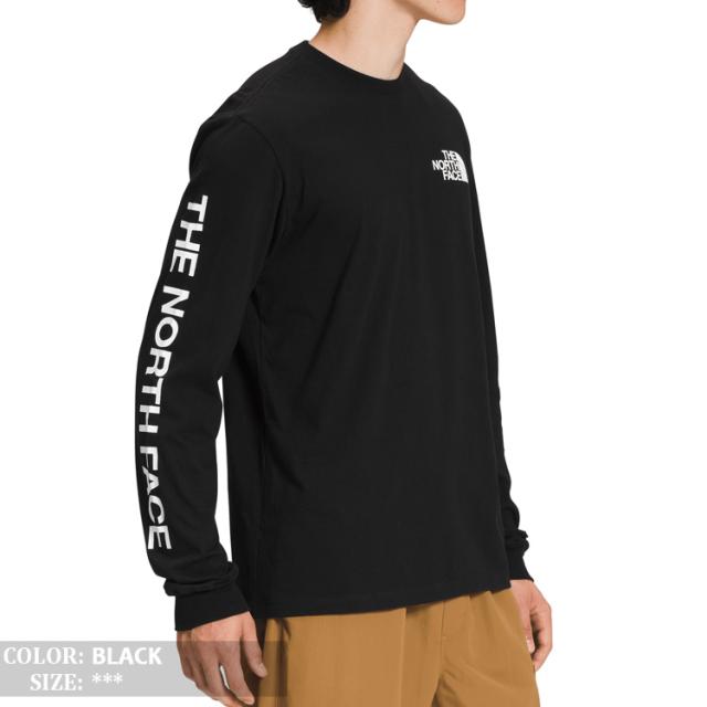 ザ ノースフェイス Tシャツ 長袖 ロンT THE NORTH FACE M L/S TNF SLEEVE HIT TEE 袖ロゴ ブランドロゴ ブラック 黒 大きいサイズ NF01811P USライン_9