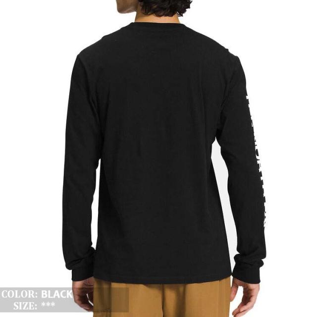 ザ ノースフェイス Tシャツ 長袖 ロンT THE NORTH FACE M L/S TNF SLEEVE HIT TEE 袖ロゴ ブランドロゴ ブラック 黒 大きいサイズ NF01811P USライン_10