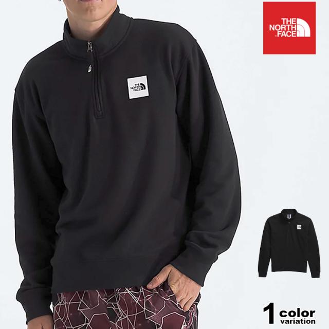 ノースフェイス ハーフジップ トレーナー 1/4 ジップ プルオーバー THE NORTH FACE M Box Half Dome 1/4 Zip 裏起毛 ボックス ハーフドーム トップス  メンズ レディース NF0A8B7C
