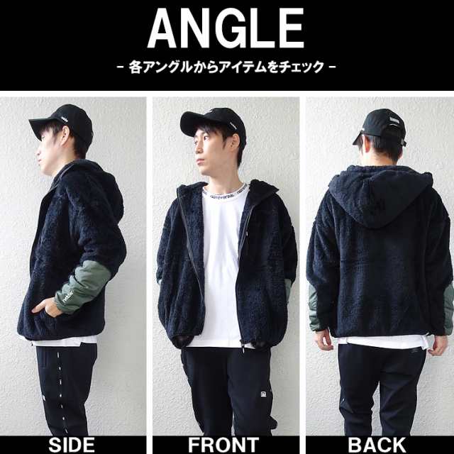 リバーサル ボア フリース パーカー reversal URBAN BOA FLEECE BIG