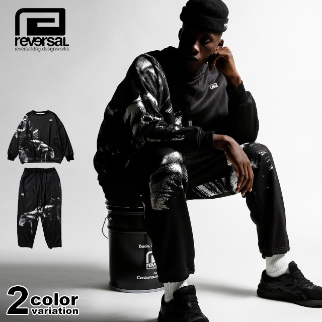 【在庫処分】 リバーサル スウェット セットアップ reversal ANSWER SIGN SWEAT SET UP クルーネックスウェット ジョガーパンツ メンズ [rv23aw207405] 在庫処分】 リバーサル スウェット セットアップ reversal ANSWER SIGN