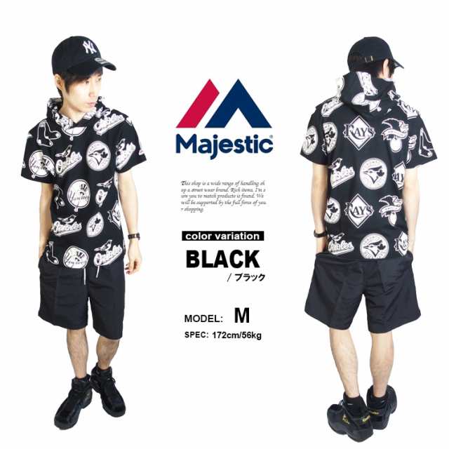 マジェスティック アスレティック Tシャツ フード付き Majestic